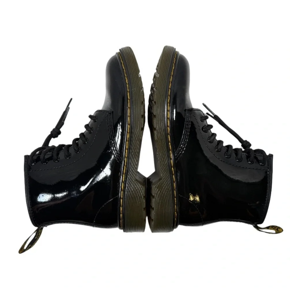 DR MARTENS | Black Patent Leather Lace Up Boot Junior 1460 Punky School Summer